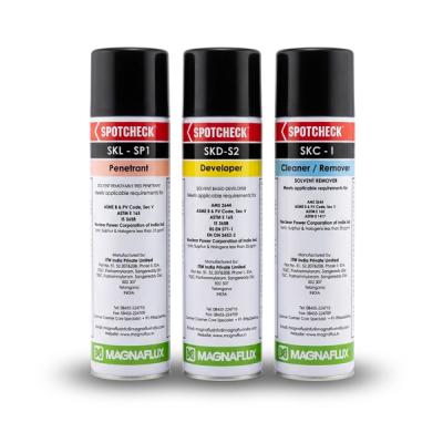 Spotcheck SKL‑SP1, SKD‑S2, SKC‑I Industrial NDT Inspection Aerosol Set