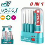 TOTAL 9 pcs Inter-Changeable  Screwdriver Set THT250906