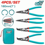 TOTAL 4 PCS CIRCLIP PLIERS  SET THTJ214042